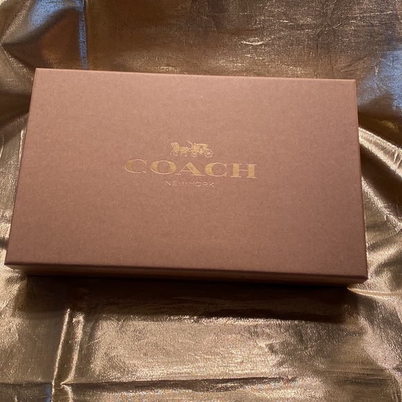 NWT Coach Gift Boxed Corner Zip Glitter Wristlet with Two Removable Charms - Picture 6 of 9